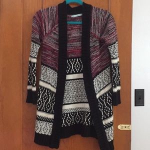 Red black and white Maurice’s cardigan